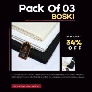 03 Boski Suit ( Jet Black +Off-white + Cream Boski )