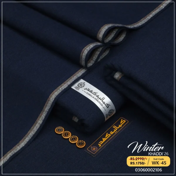 Winter Khaddi Navy Blue