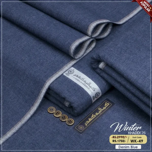 Winter Khaddi Denim Blue